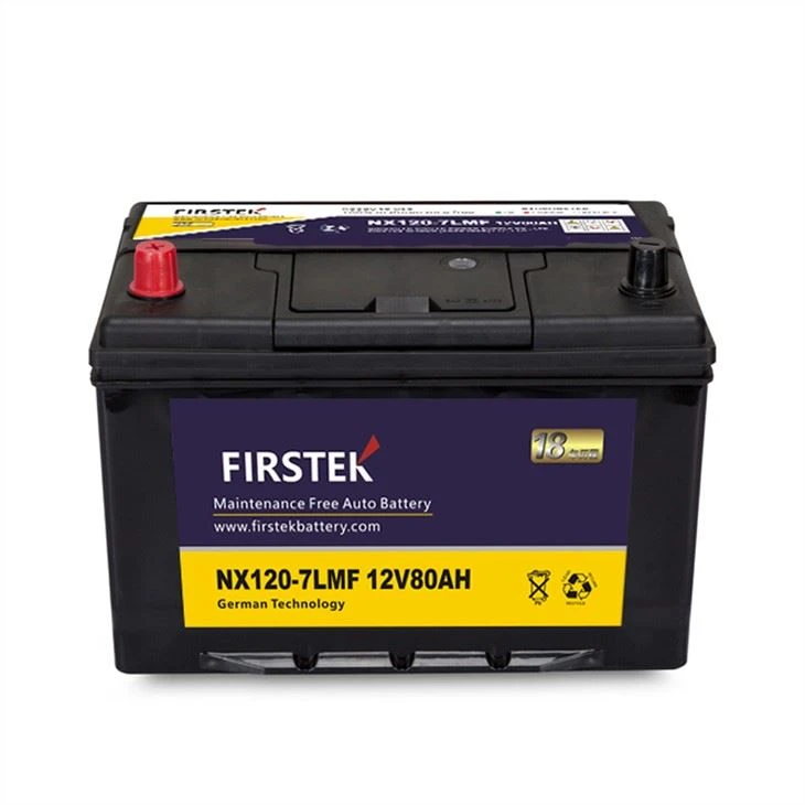 NX120-7L 12V80AH Maintenance Free Car Battery